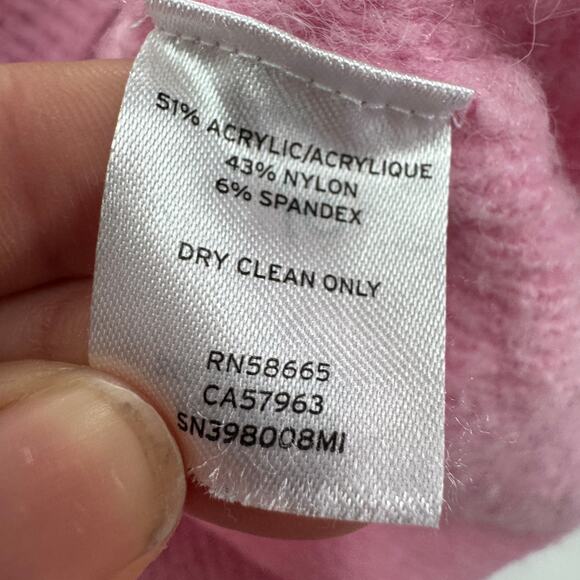 Something Navy Sweater Womens XX Small Pink‎ V Neck Slouchy Cozy RIbbed - Picture 5 of 9